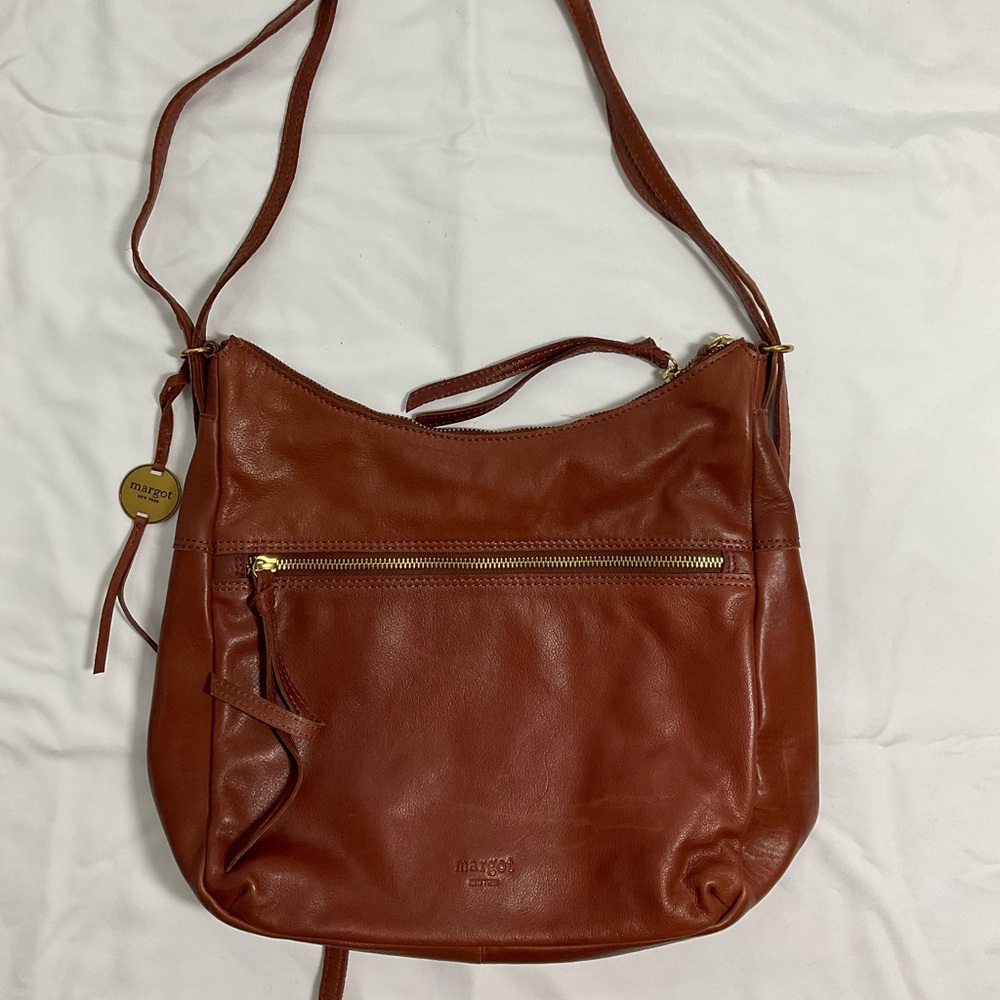 Margot Cream and Brown Leather Bag
